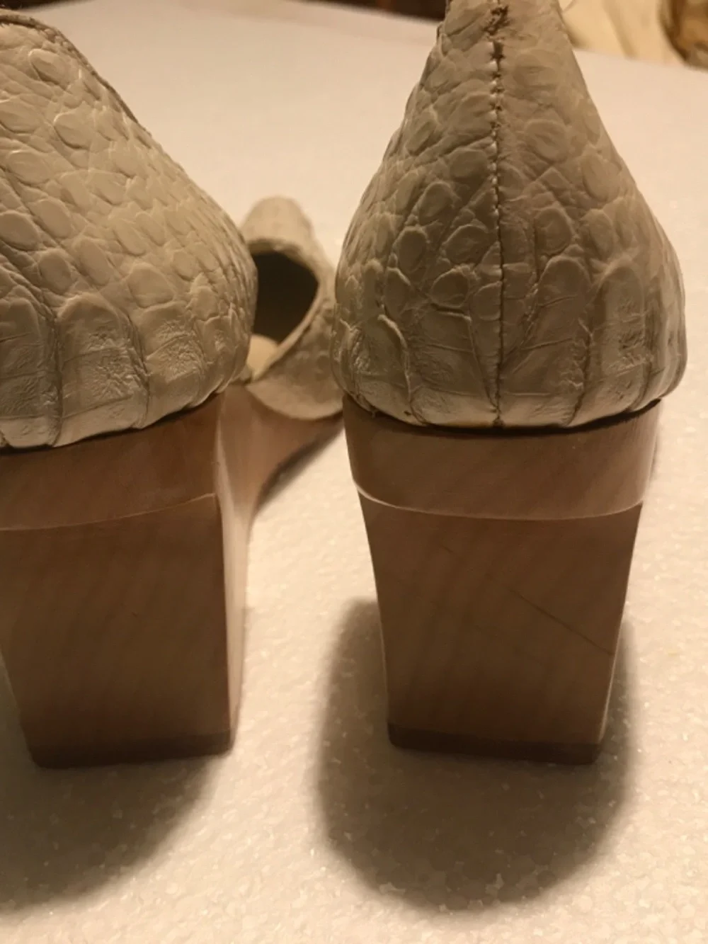 Michelle Mason ivory wedge
